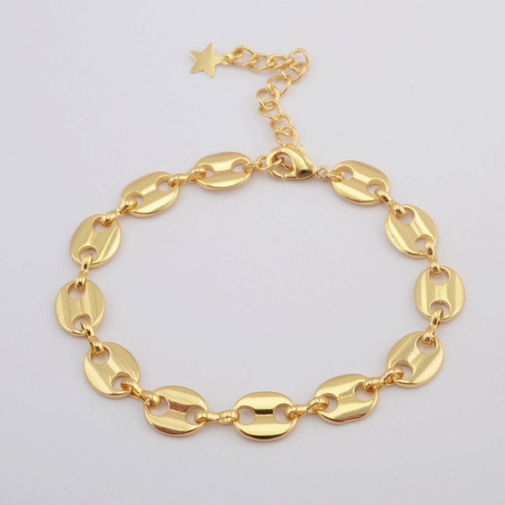 Wholesale Gold Plated Metal Slice Finished Bracelet PJ413-G