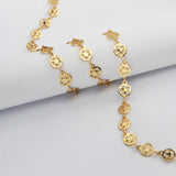 16 Feet Gold Plated Brass Hollow Star Round Chain, 6mm Coin Chain, For Necklace Bracelet Jewelry Making, Wholesale Supply PJ493