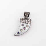 CZ Micro Pave Metal Pendant Charm Making Jewelry WX1311