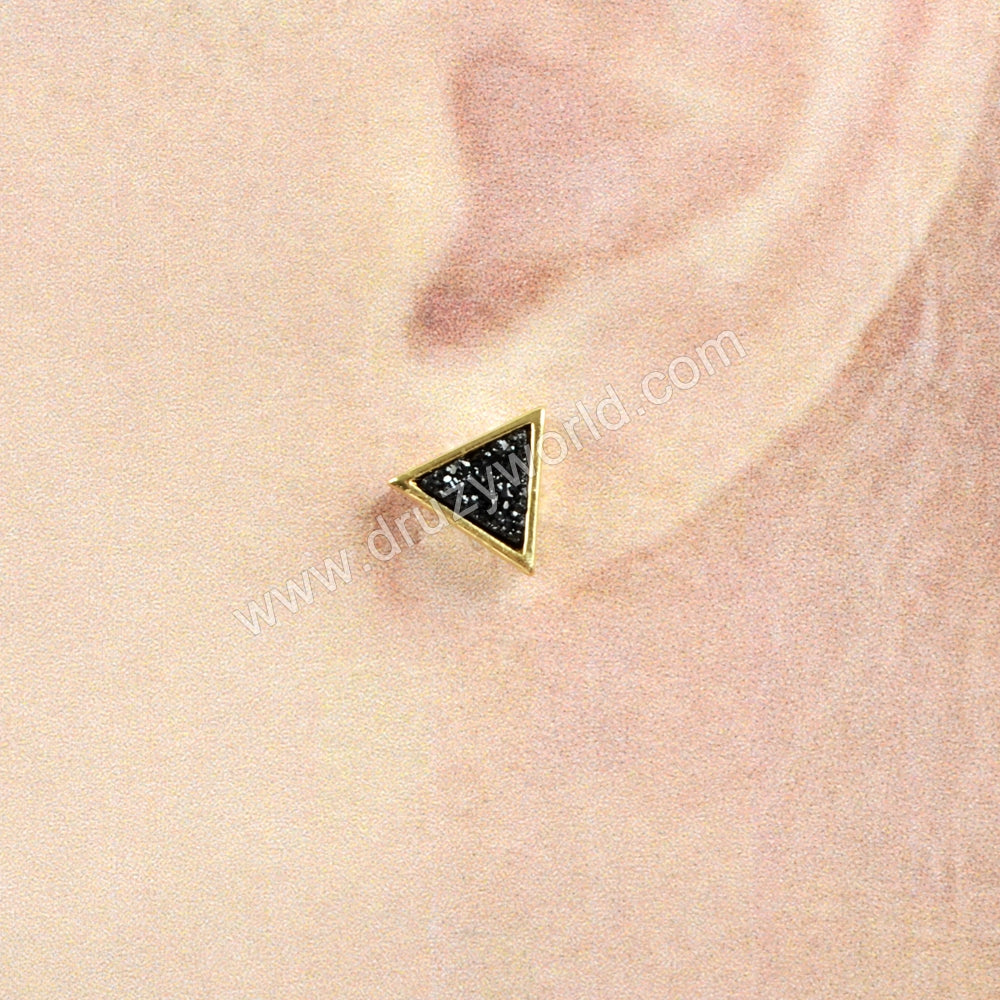 Triangle Bezel Earrings