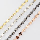 4mm Gold Plated Brass Coin Slice Chain PJ118-G