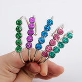 Silver Plated Five Round Natural Agate Titanium Druzy Bangle Bracelet, Crystal Cuff ZS0424
