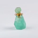 Gemstone Gold Perfume Bottle Necklace Connector  (Really Can Hold Perfume)  WX1170