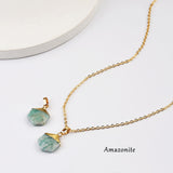 Gold Plated Gemstone Tiny Hexagon Faceted Pendant For Necklace Making G2072
