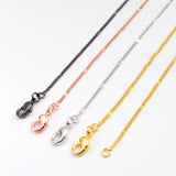 10 Pcs Gold Plated 1mm Thin Connector Chain Necklace, Jewelry Finding PJ262