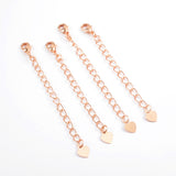 10 pcs of Gold Plated Copper Extension Chain Losbter Clasp Findings, 2.5-3 Inch Connector Cable Chain Extender, For Bracelet Necklace DIY Making PJ273