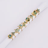 Gold Plated Natural Copper Turquoise Moon Ring, Adjustable, Turquoise Gemstone Star Jewelry Ring ED002