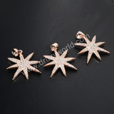 Cubic Zirconia Cooper Crystal Eight-point star design Star Pendant WX042