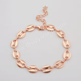 Gold Plated Oval Slice Bracelet PJ413