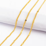 10 Pcs Gold Plated 1mm Thin Connector Chain Necklace, Jewelry Finding PJ262