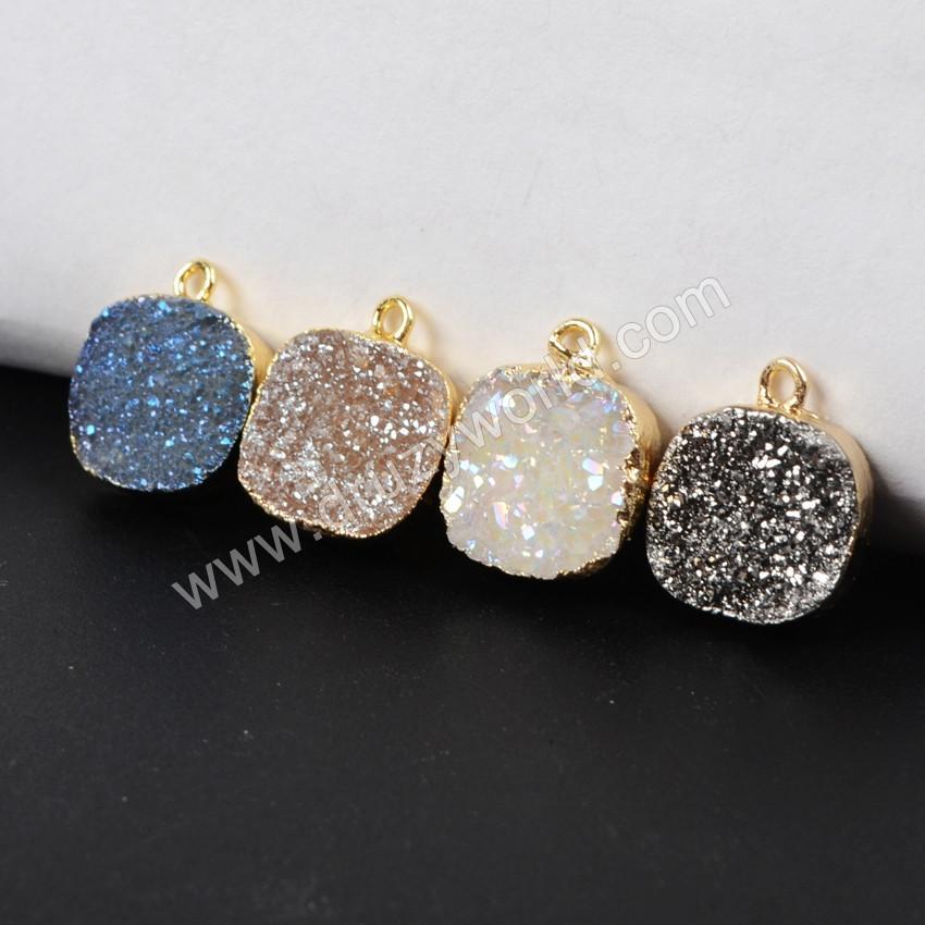 Druzy Charm Pendant For Women