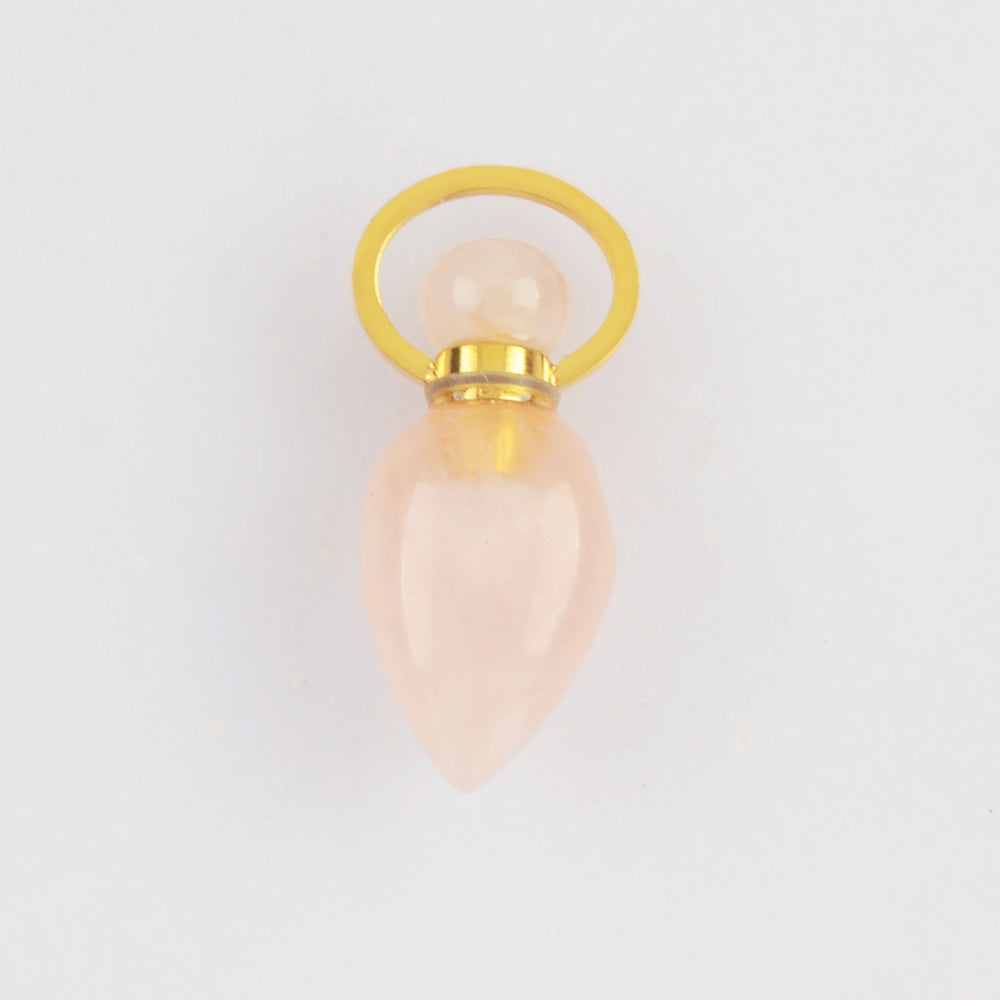 Tiny Natural Healing Stone Perfume Bottle Necklace G2015