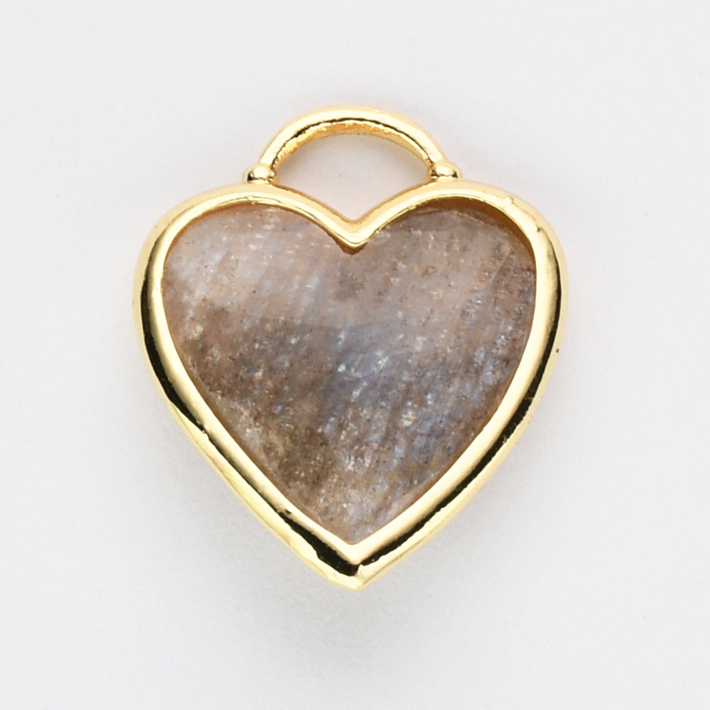 gray moonstone heart pendant