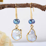 Natural Pearl Earrings Fashion Earrings For Women Gold Plated HD0189