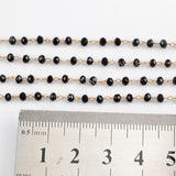 5m/lot,3mm Black Glass Beads Chains  JT169