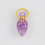 Tiny Natural Healing Stone Perfume Bottle Necklace G2015