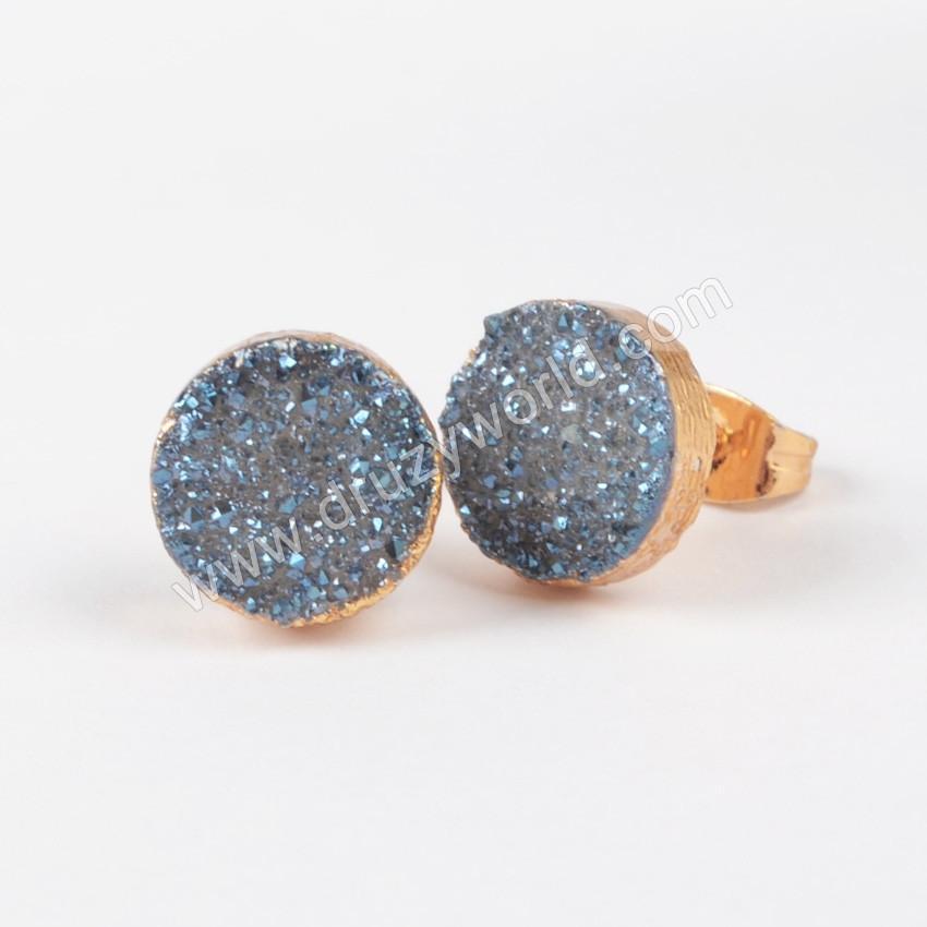Blue Agate Earrings