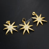 Cubic Zirconia Cooper Crystal Eight-point star design Star Pendant WX042