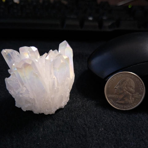 Aura Crystal Cluster,White Aura Quartz,Raw Angel Aura White Opal Crystal,Crystals and Stones,Raw Angel Aura Cluster,Aura Crystal