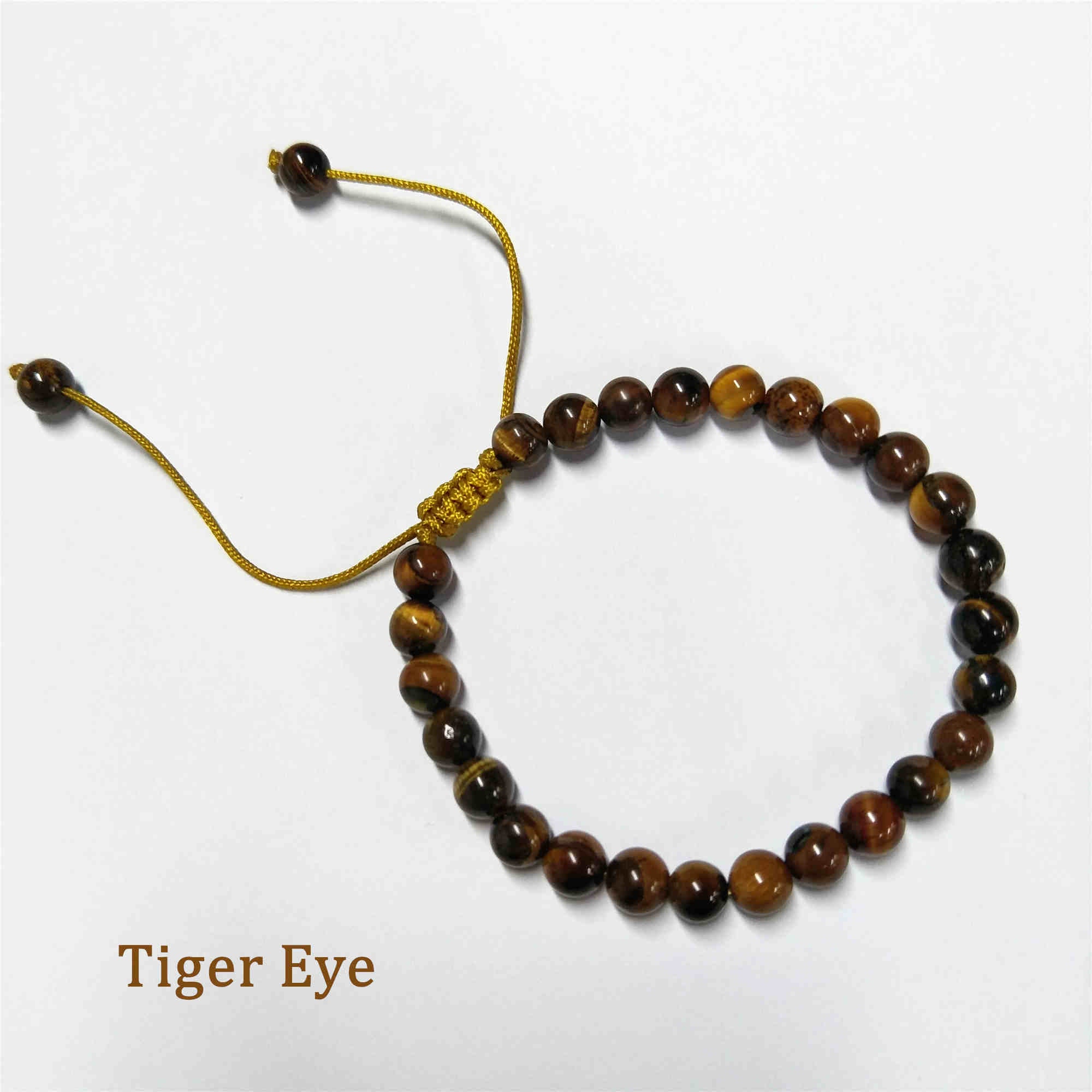 tiger's eye beaded bracelet