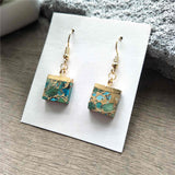 Square Hoop Tiffany Turquoise Earrings ED001-E