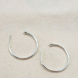 1Pair S925 Sterling Silver Hoop Earrings Findigns, 26mm Round Ear Wire Post Earrings, For Jewelry Making AL512