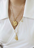 Gold Freshwater Pearl Girl Chain Necklace AL079