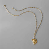 Gold Freshwater Pearl Girl Chain Necklace AL079