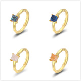 Tiny Durzy Prong Set Gold Adjustable Ring AL178