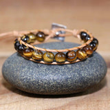 Natural Tiger Eye Handmade Boho Wrap Bracelet AL307