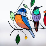 Stained glass bird suncatcher Custom stained glass window hangings Mothers day gift, home decor