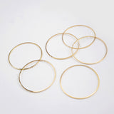 100 pcs Gold Plated Brass Soldered Circle Ring Finding 40mm Round Hoops NO-9