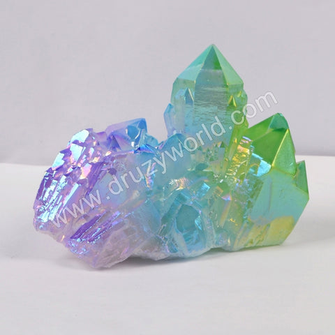 5pieces/lot,Green+blue+purple Crystal Cluster