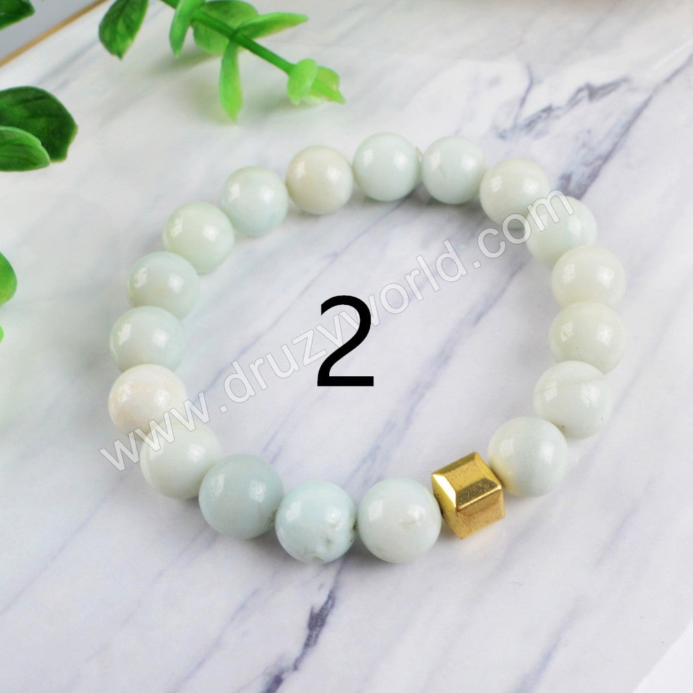 Natural Multi-kind Stones Beads Stretch Bracelet Energy Bracelet HD0123