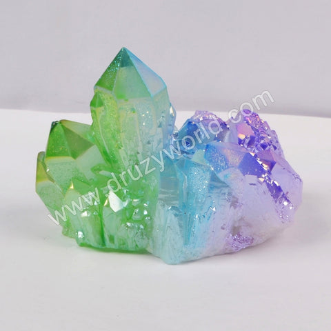5pieces/lot,Green+blue+purple Crystal Cluster