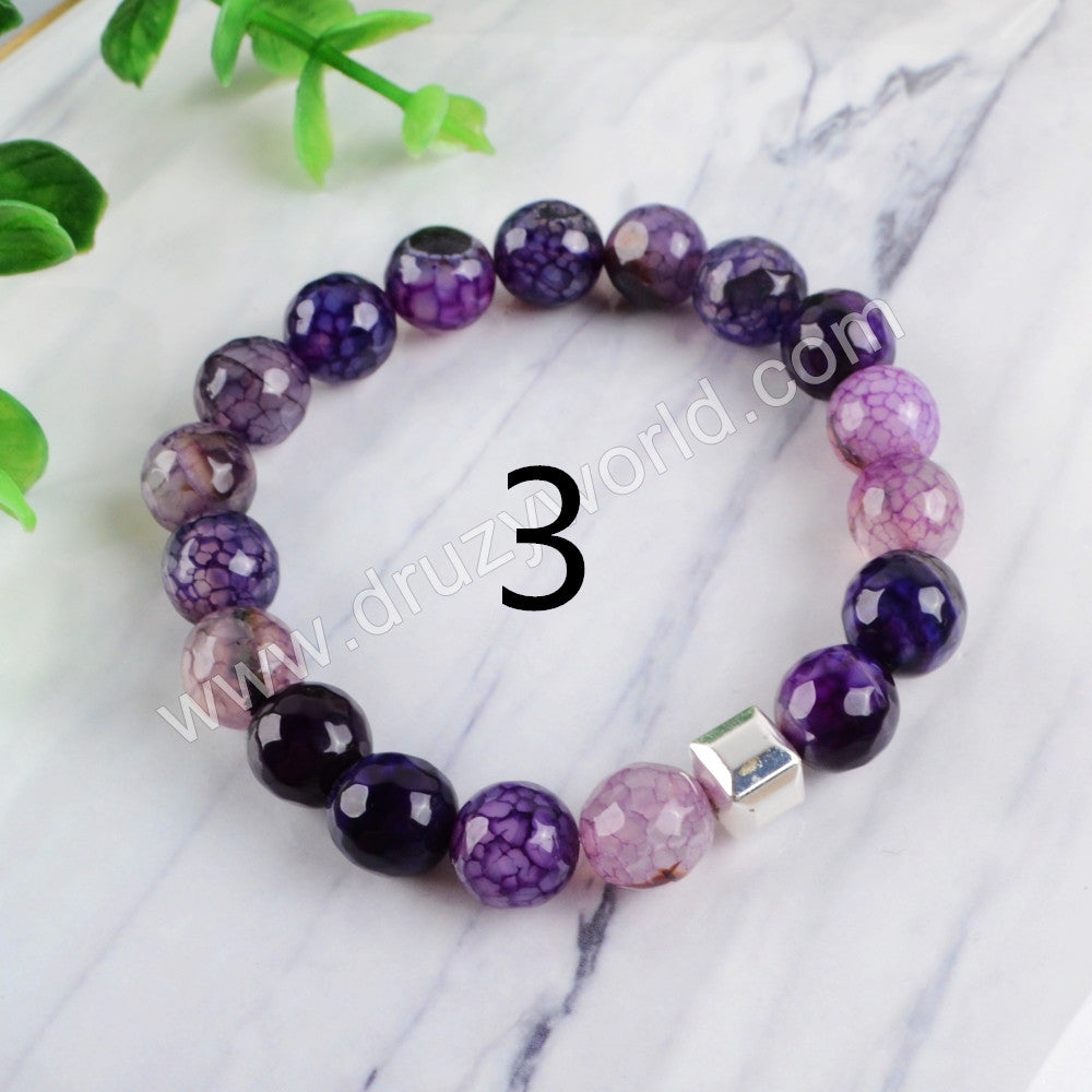 Natural Multi-kind Stones Beads Stretch Bracelet Energy Bracelet HD0123