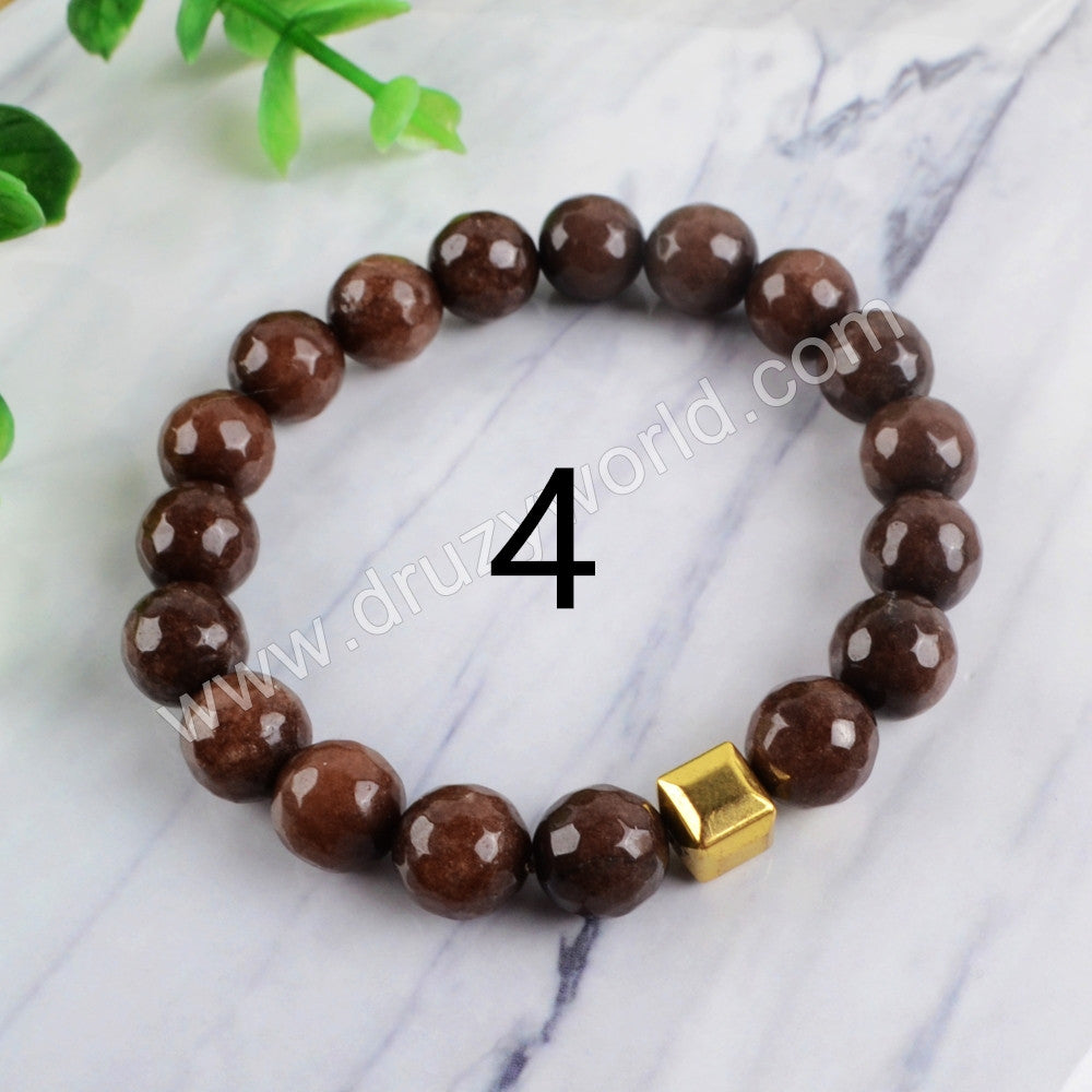 Natural Multi-kind Stones Beads Stretch Bracelet Energy Bracelet HD0123