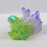 5pieces/lot,Green+purple Crystal Cluster