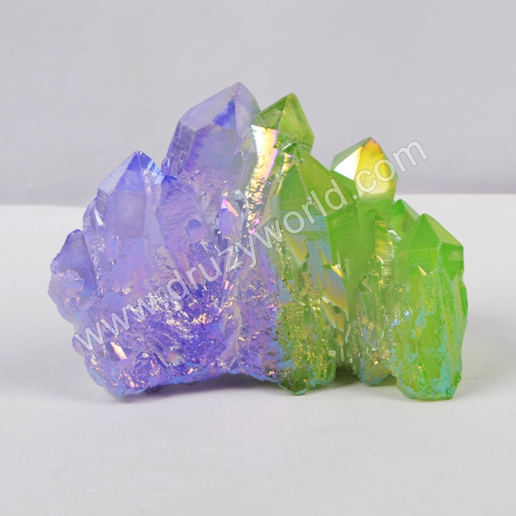 Greeen and purple Crystal Cluster