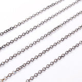 26 Inch 14K Gold Plated Copper Finished Chain Necklace Finding Golden Flat Cable Chain Losbter Clasp PJ005-26-G