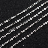 26 Inch 14K Gold Plated Copper Finished Chain Necklace Finding Golden Flat Cable Chain Losbter Clasp PJ005-26-G