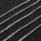 18 Inch 18K Gold Plated Copper Finished Chain Necklace Finding Golden Flat Cable Chain Losbter Clasp PJ004-18-18K