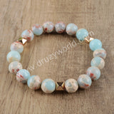 Sea Sediment Jasper 10mm Beads Stretch Bracelet Fashion Women Jewelry HD0136