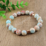 Sea Sediment Jasper 10mm Beads Stretch Bracelet Fashion Women Jewelry HD0136