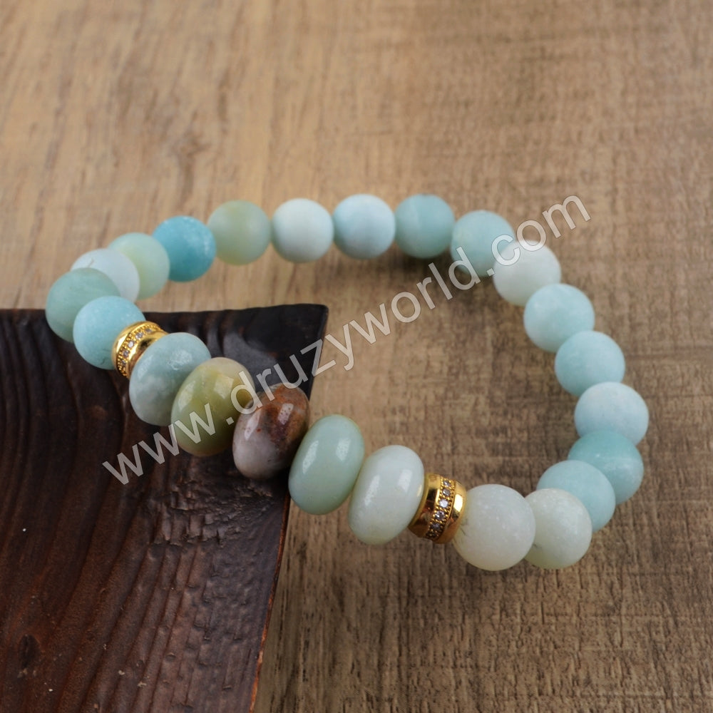 8mm Amazonite Stones Beads Stretch Bracelet For Women Jewelry Fashion Jewelry HD0135