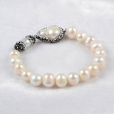 Rhinestone Peanut Pearl With Peal Beaded Bracelet JAB174