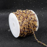 5m/lot,Gold Plated Or Silver Plated Purple Jade Quartz Beaded Chains JT040