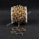 5m/lot,Gold Plated Or Silver Plated Purple Jade Quartz Beaded Chains JT040