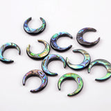 Crescent Abalone Shell Beads, Natural Abalone Moon Beads WX075