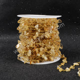 5m/lot,Gold Plated Or Silver Plated Natural Citrine Chips Beaded Chains JT048